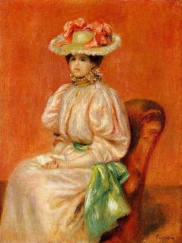 皮埃爾 奧古斯特 雷諾阿 Seated Woman with Green Sash 皮埃爾 奧古斯特 雷諾阿 Seated Woman with Green Sash
